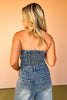 Denim Strapless Barrel Jumpsuit *FINAL SALE*