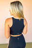 SSYS Olive Metallic Shimmer Inset Stripe Black Sports Bra *FINAL SALE*
