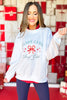 SSYS Candy Cane Social Club Graphic Sweatshirt In Ivory
