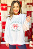 SSYS Candy Cane Social Club Graphic Sweatshirt In Ivory