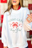 SSYS Candy Cane Social Club Graphic Sweatshirt In Ivory