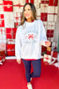 SSYS Candy Cane Social Club Graphic Sweatshirt In Ivory
