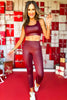 SSYS Maroon Metallic Sports Bra