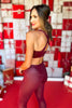 SSYS Maroon Metallic Sports Bra