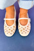 Ivory Grommet Ballet Flats