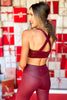 SSYS Maroon Metallic Sports Bra