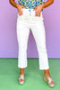 Mica White Super High Rise Patch Pocket Bootcut Jeans