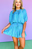Blue High Waist Elastic Tie Band Stripe Shorts *FINAL SALE*