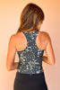 SSYS Green Neutral Floral Fitted Racerback Tank *FINAL SALE*