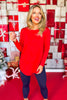 SSYS Open Back Long Sleeve Active Air Top In Red