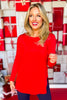 SSYS Open Back Long Sleeve Active Air Top In Red