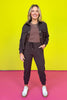 SSYS Tyler Cropped Diamond Quilted Dark Brown Shacket *FINAL SALE*