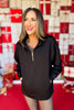 SSYS Ruffle Collar Ainsley Air Pullover In Black