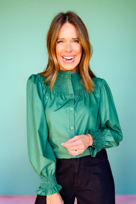 SSYS Dahlia Long Sleeve Top In Green