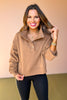 SSYS Cropped Natalie Pullover In Brown