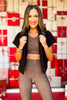 SSYS Sherpa Snap Button Vest In Black