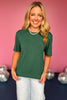 Green Classic Crew Neck Front Pocket Top *FINAL SALE*, must have top, basic top, elevated basics, must have basic, elevated top, mom style, mom fashion, shop style your senses by mallory fitzsimmons, ssys by Mallory Fitzsimmons