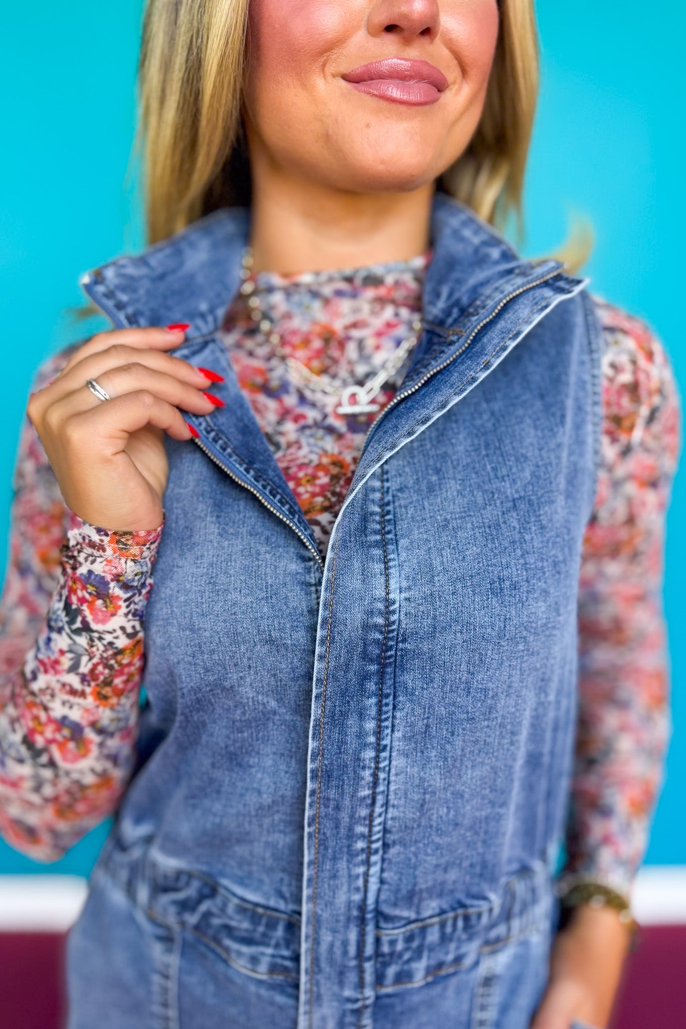 SSYS Zuri Denim Cap Sleeve Jumpsuit