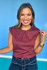 SSYS Sleeveless Solid Pippa Top In Maroon