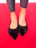 Black Velvet Bow Slingback Flats *FINAL SALE*