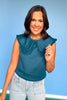 SSYS Sleeveless Solid Pippa Top In Teal *FINAL SALE*