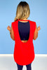 SSYS Open Back Sleeveless Active Air Top In Red