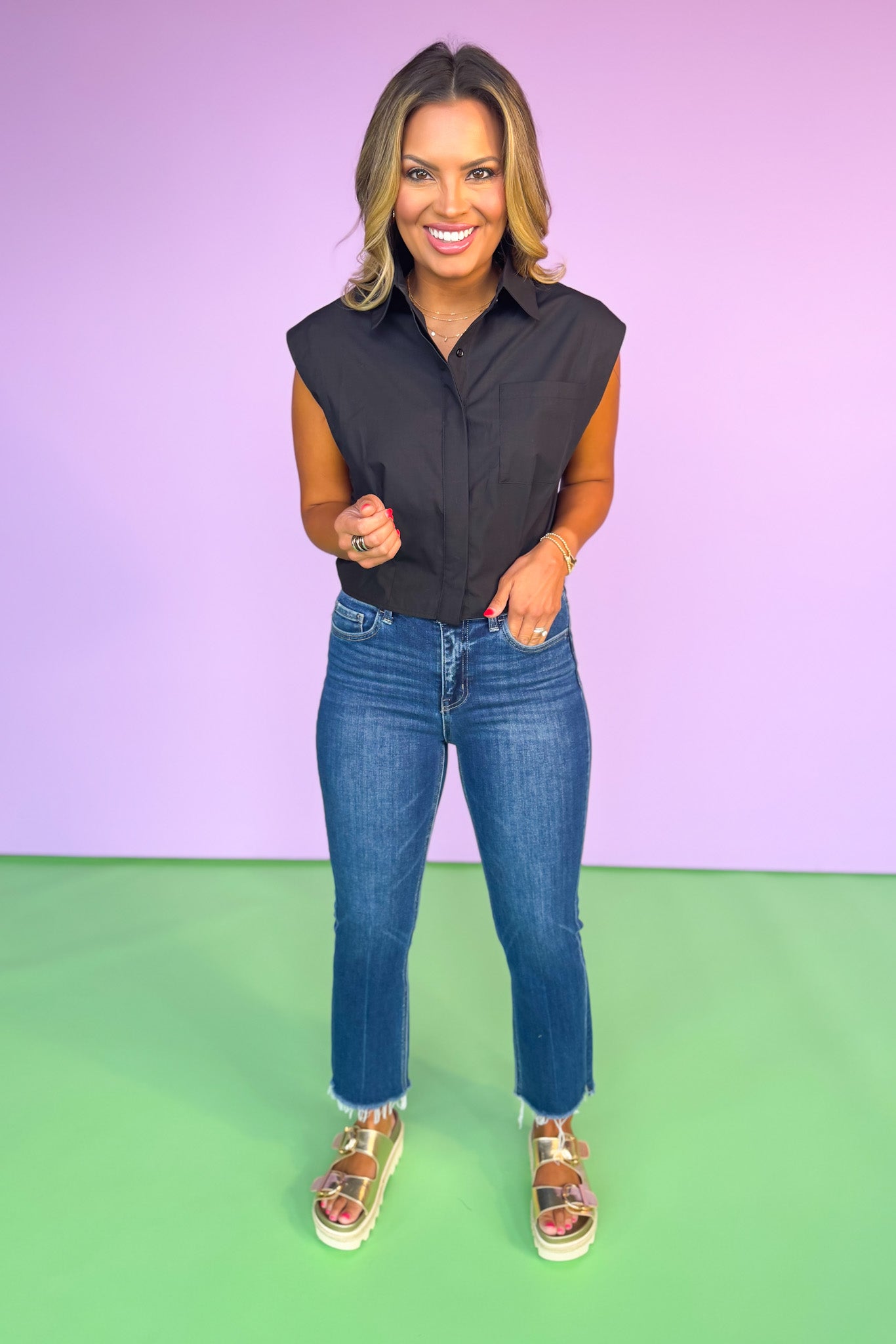 Vervet High Rise Raw Step Hem Kick Flare Jeans
