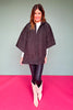 Black Puffer Cape Poncho