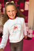 SSYS Kids Candy Cane Social Club Graphic Sweatshirt In Ivory
