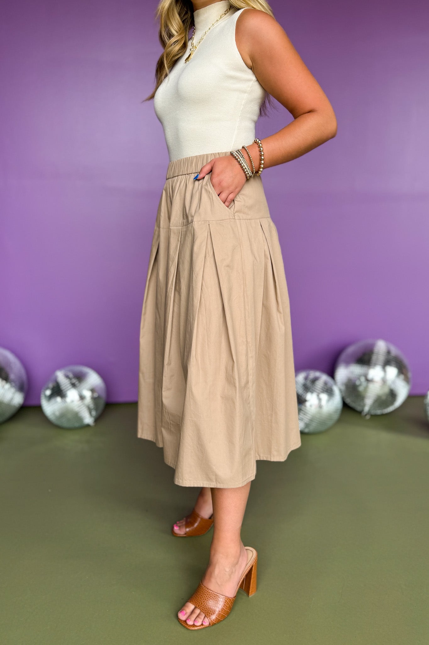 Taupe Voile Wide Skirt Pants, must have pants, must have style, street style, fall style, fall fashion, fall pants, elevated style, elevated pants, mom style, shop style your senses by mallory fitzsimmons, says by Mallory Fitzsimmons