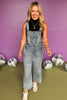 Denim Distressed Button Detail Wide Leg Jumpsuit, jumpsuit, denim overalls, must have style, must have overalls, fall style, fall fashion, elevated fashion, mom style, trendy style, ssys by mallory fitzsimmons