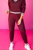 SSYS Dylan Knit Varsity Joggers In Deep Maroon