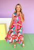 SSYS Sleeveless Emery Midi Dress In Warm Abstract Swirl, ssys by mallory fitzsimmons