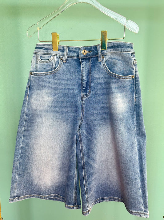 Mica Super High Wide Leg Bermuda Denim Shorts *FINAL SALE*