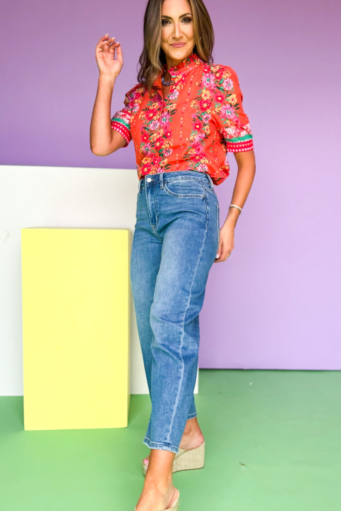 Vervet Super High Rise Cropped Barrel Jeans