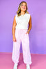 Pink High Rise Elastic Drawstring Waist Cuff Hem Sweatpants, pockets, lounge wear, casual pants, ssys by mallory fitzsimmons
