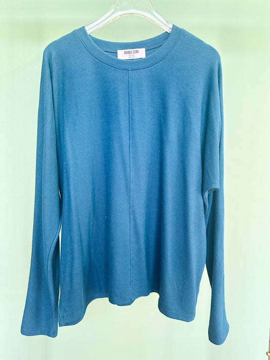 Dark Teal Seam Front Long Sleeve Top *FINAL SALE*