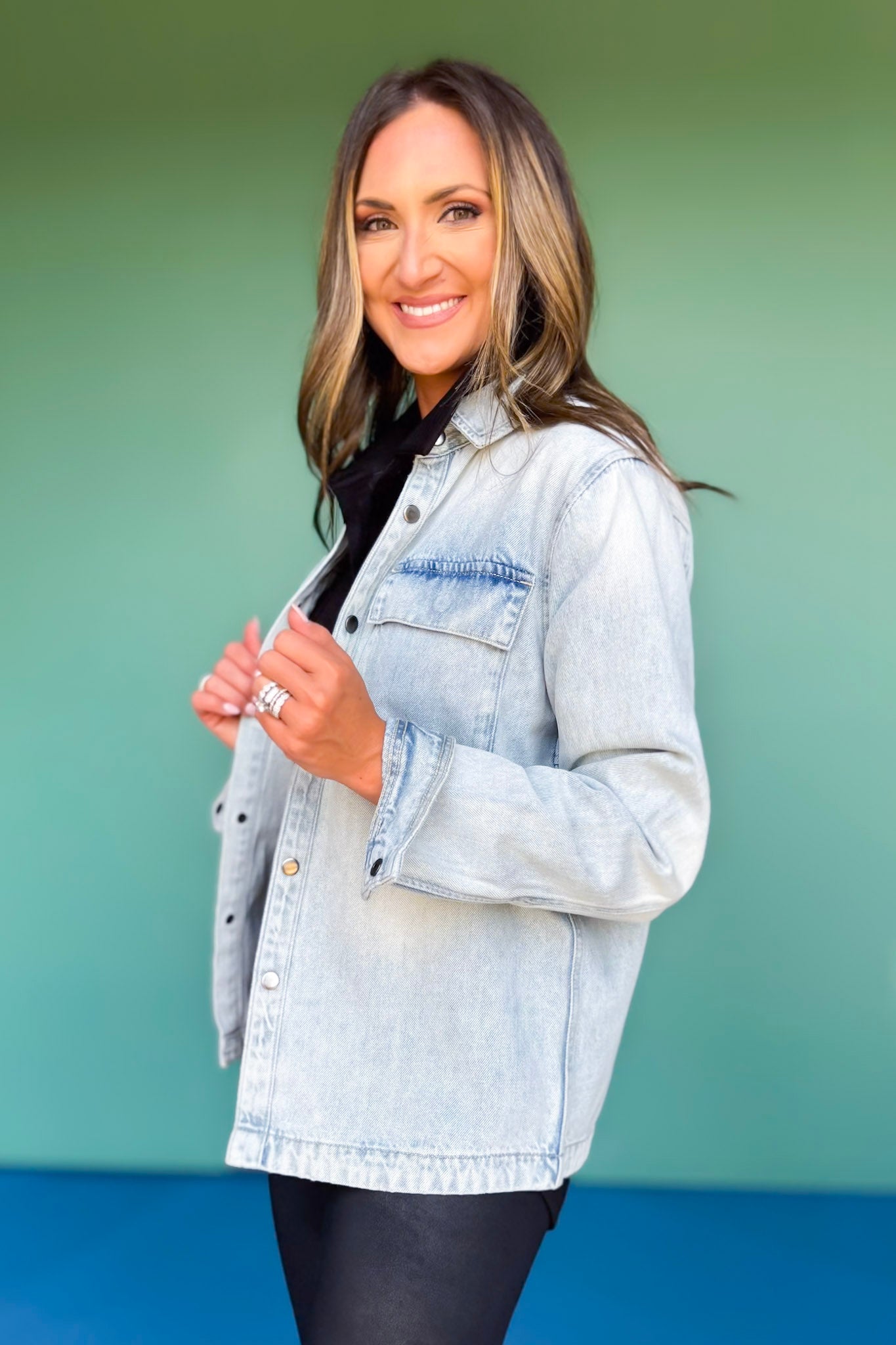 SSYS Signature Denim Shacket