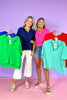 Royal Blue Short Dolman Sleeve Top *FINAL SALE*