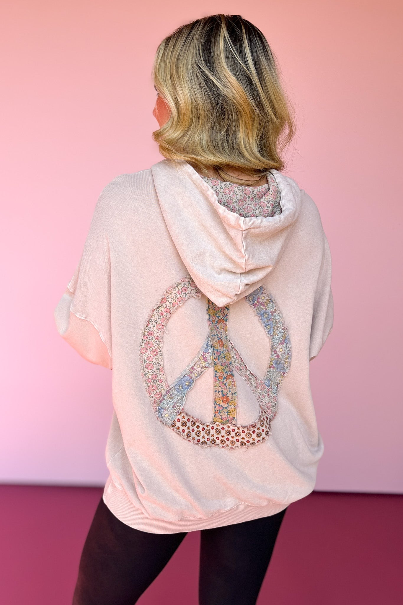 Beige Washed Terry Knit Peace Patch Back Hooded Pullover, must have top, must have style, fall style, fall fashion, elevated style, elevated style, mom style, shop style your senses by mallory fitzsimmons, ssys by mallory fitzsimmons