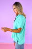Mint Short Dolman Sleeve Top, v-neck, collared, spring top, summer top, work top, church top, versatile, ssys by mallory fitzsimmons