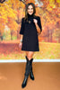 SSYS Evie Long Sleeve Turtleneck Mini Sweater Dress In Black