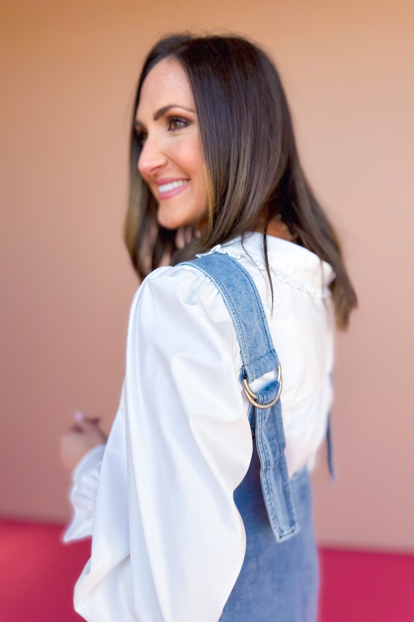 Denim Back Buckle Front Pocket Overall Dress *FINAL SALE*