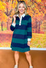 SSYS Remi Long Sleeve Rugby Dress In Hunter Navy