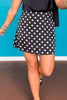 SSYS Jovie Ivory Polka Dot A Line Skort In Black