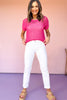 Mica White Mid-Rise Ankle Straight Leg Jeans *FINAL SALE*