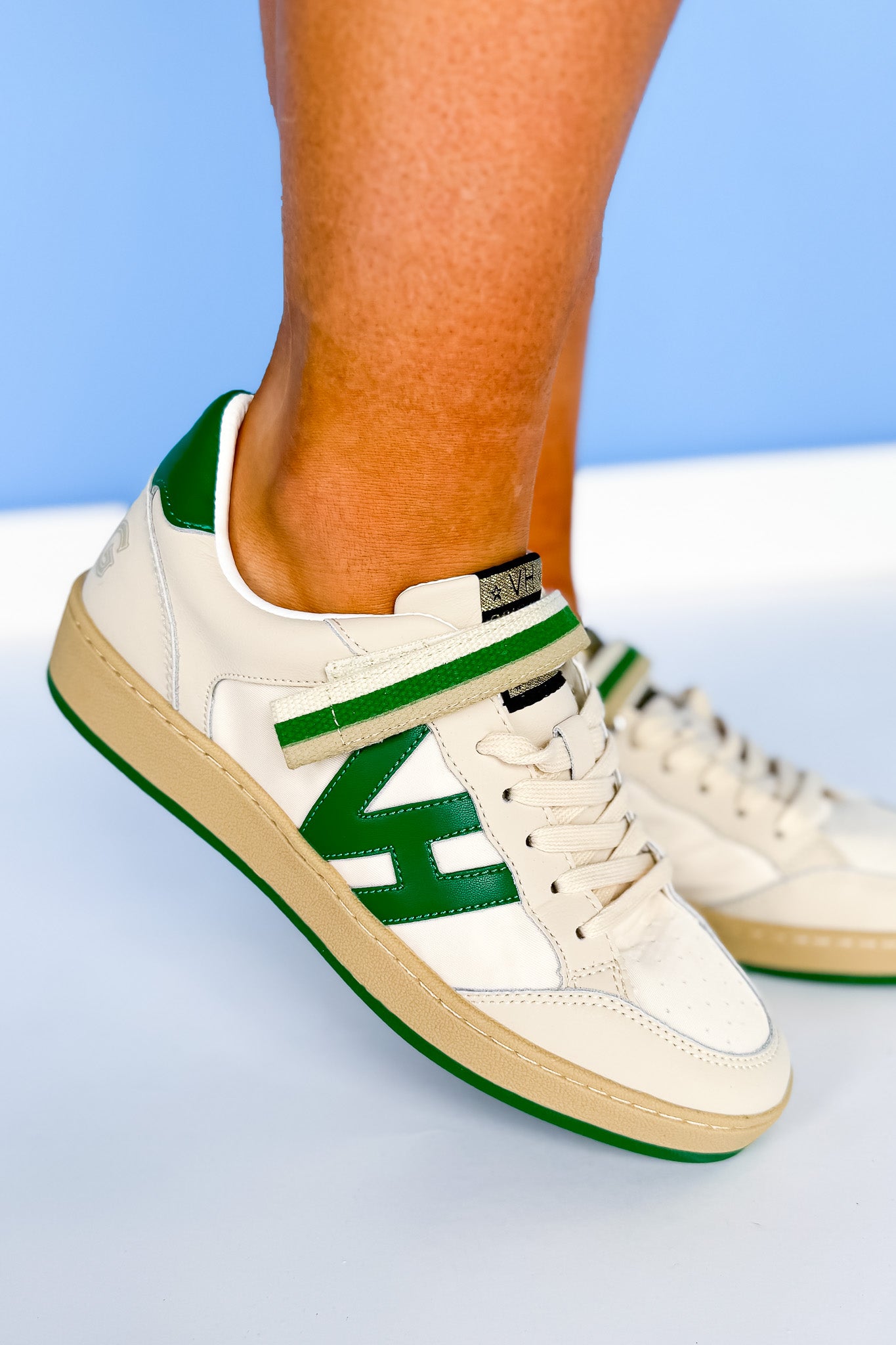 Vintage Havana Green Stripe Strap Sneakers