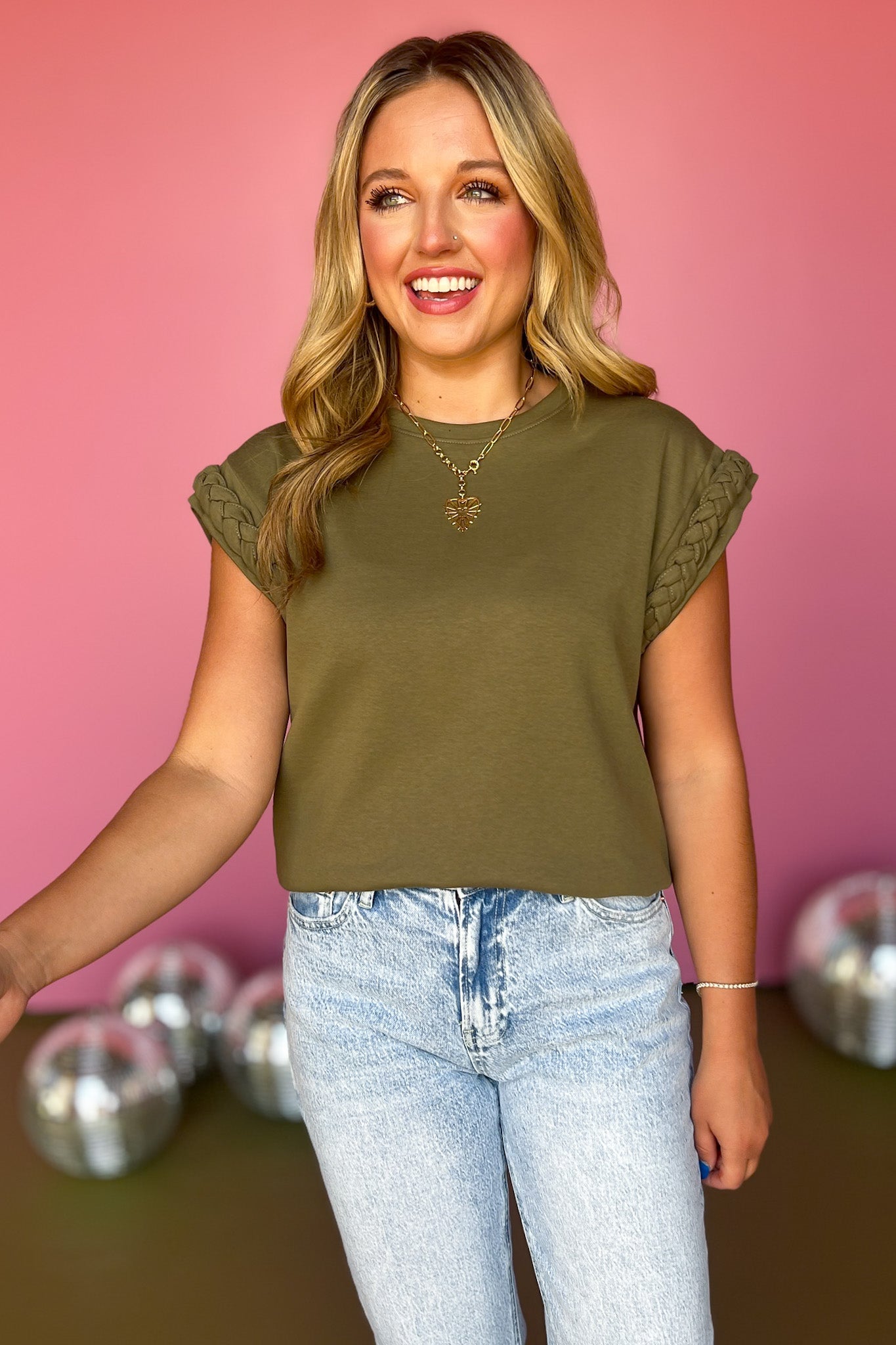 Olive Braid Detail Cap Sleeve Top, braided detail top, must have top, must have style, fall style, fall fashion, elevated style, elevated top, mom style, shop style your senses by mallory fitzsimmons, ssys by mallory fitzsimmons
