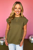 Olive Braid Detail Cap Sleeve Top, braided detail top, must have top, must have style, fall style, fall fashion, elevated style, elevated top, mom style, shop style your senses by mallory fitzsimmons, ssys by mallory fitzsimmons