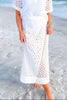 SSYS Sabrina Swim Cover Wrap Skirt In White